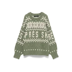 VERO MODA Pulover VMMORITZ ecru / zelena