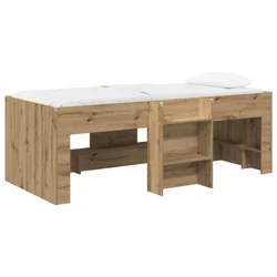 vidaXL Postelja za otroke - visoka postelja 2 pcs Artisan hrast