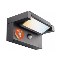 LED spoljno zidno svetlo sa senzorom LED/25W/230V IP54 crna