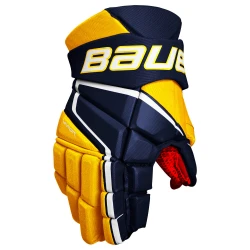 Hokejske rokavice Bauer Vapor 3X Navy/Gold Intermediate 12 palcev