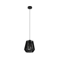 Eglo 44105 - Luster na sajli PERSLEY 1xE27/60W/230V crna