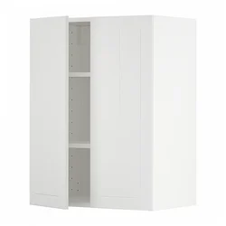 METOD Viseča omarica s policami/2 vrati, bela/Stensund bela, 60x80 cm