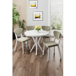 Hanah Home Trpezarijski set, 5 komada, Svetlozeleni