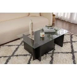 Hanah Home Klub sto Vetrino, 105x65x40cm, Crni