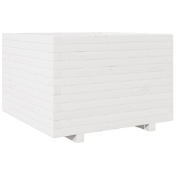 Vrtna sadilica bijela 70x70x49,5 cm od masivne borovine