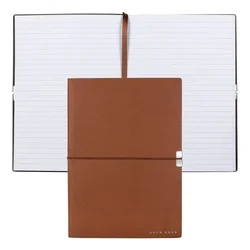 HUGO BOSS sveska, A5, 100 g, 80 listova, linirana, Elegantna priča, HNH124ZL, braon