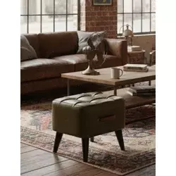 Atelier del Sofa Tabure, 43x35x33cm, Kaki