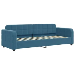 Vidaxl Raztegljiva postelja modra 80x200 cm žamet