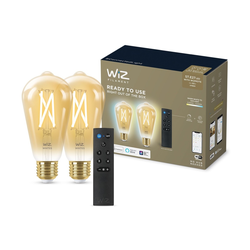 WIZ START SET 2X FILAMENT WI-FI ŽAR. ST64 E27/6,7W/640lm/25000h 2000-5000K+DALJ. 8719514550155#