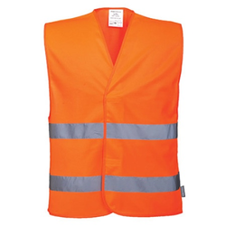 Monsun Prsluk hi-vis m474 sa dve horizontalne trake narandžasti vel.s/m ( 60631 )