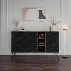 Hanah Home Komoda Clara 142x83x35,6cm Tamnobraon-Antracit