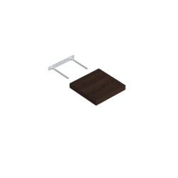 Polica sa skrivenim nosačem FS24/24WE 235x235mm wenge Velano