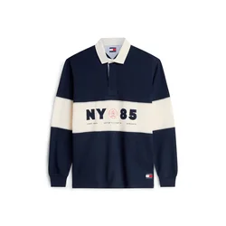 Tommy Jeans Majica mornarska/svetlo rdeča/off-bela