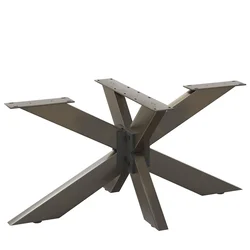 Noga stolića za kavu u obliku pauka crna 98x58x(42-43) cm čelik