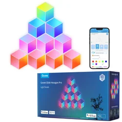 Govee - SET od 10 LED svetala Glide Hexa Pro Smart RGBIC Wi-Fi