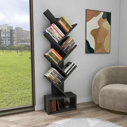 Hanah Home polica za knjige Erine, 40 cm, antracit