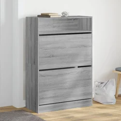 Ormarić za cipele s 2 ladice siva boja hrasta 80 x 34 x 116 cm