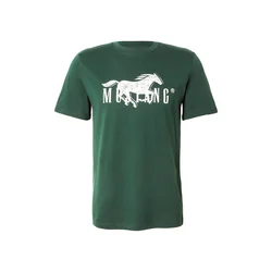 MUSTANG Majica Austin temno zelena / bela