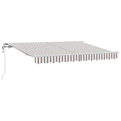 Povlačivi tende Svijetlo siva i bijela. 600 × 350 cm