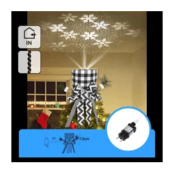 Aigostar - LED božićni projektor snežnih pahuljica LED/5W/230V hladna bela crna/bela