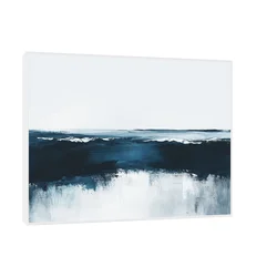 Canvas Slika na platnu Tišina talasa 60x45cm, Sa ramom, Beli