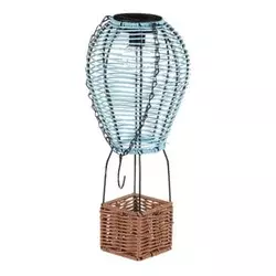 Autronic Svetilka umetni ratan in kovina, balon, LED osvetlitev, velikost L, modro-rjava (PLA113 BLUE-L)