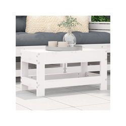 Vrtni tabure bijeli 62 x 30 x 32 cm od masivne borovine