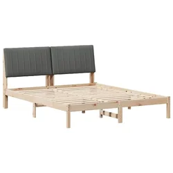 Vidaxl Konstrukcija postelje Rjava 160 x 200 cm Masivno borovo les