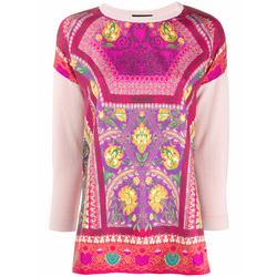 Etro - floral print sweatshirt - women - Pink