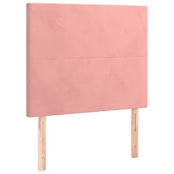 Vidaxl Vzglavje postelje roza 90x5x118/128 cm žamet