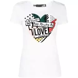 Love Moschino Ženska majica W4F732MM3876-A00, Bela