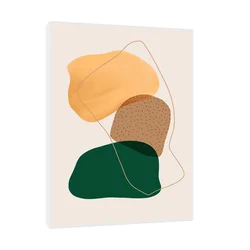 Canvas Slika na platnu Ples linija i blokova III 60x80cm, Sa ramom, Beli