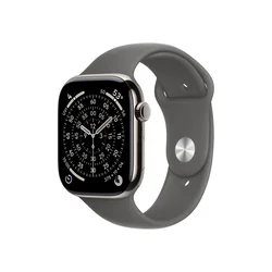 APPLE Watch S11 Cellular 46mm Natural Titanium Case with Stone Grey Sport Band - M/L (mfcx4rk/a)