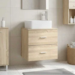 Umivaonik s policom Hrast sonoma 53 x 34,5 x 63 cm