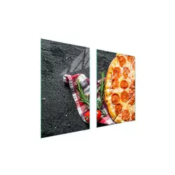 shumee STEKLENI ZAŠČITNI KROŽNIK ZA KUHINJSKO PIZZO 65x52