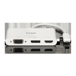 D-Link HUB 3Port  DUB-V310 DisplayPort HDMI VGA 4K passiv White (DUB-V310)