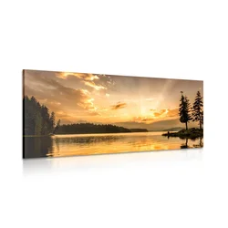 Slika odsev gorskega jezera - 120x60