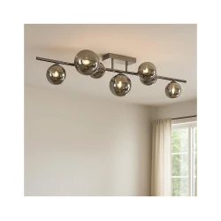 Brilagi - LED plafonski luster MILLA 7xG9/3W/230V crni hrom/zadimljeno staklo