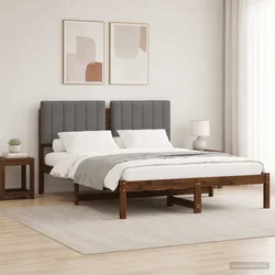 vidaXL Posteljni okvir z oblazinjenim vzglavjem
