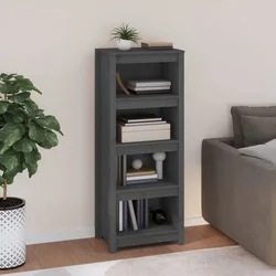 Ormarić za knjige sivi 50x35x125,5cm od masivne borovine
