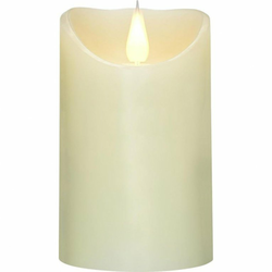 Polarlite LED sveča iz pravega voska, slonokoščene barve, topla bela (premer x V) 7.5 cm x 12.5 cm Polarlite
