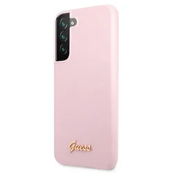 Guess Futrola za Samsung S22 Plus Lavender Script Metal Logo