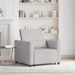Sofa na razvlačenje Singl s kotačima Siva boja oblaka tkanina