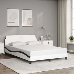 Okvir za krevet Dover bijelo-crni 140x200 cm umjetna koža