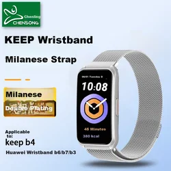 Chensong Zamenska narukvica za pametni sat za Huawei Watch B6/B7/B3 Milanese Magnetic, Srebrna