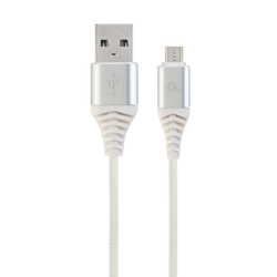 Gembird USB kabl USB 2.0 Micro-USB B USB A Srebrno, Belo