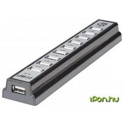 USB HUB 10port Manhattan 161572 2.0/480Mbps/Crni