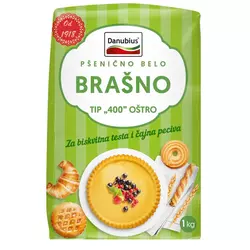 DANUBIUS Namensko pšenično ekstra belo brašno tip 400 oštro 1kg