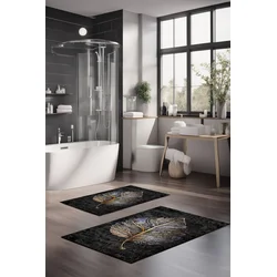 Lessentiel Maison Set prostirki za kupatilo CT-5405, 2 Komada, Bela