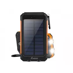 Power Bank 8000mAh Xwavw Camp L 80 black-orange solarni punjač i LED svetlo 023305